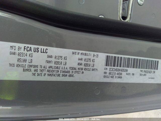 2C3CDXBG9KH695280 Dodge Charger Sxt