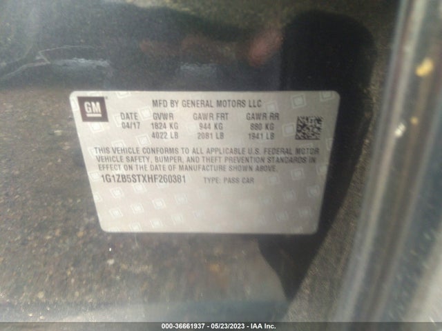 Chevrolet MALIBU LS 2017 1G1ZB5STXHF260381 Image 10