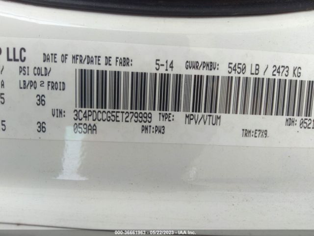 3C4PDCCG5ET279999 Dodge Journey Sxt