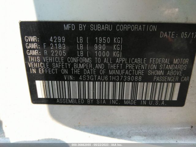 4S3GTAU61H3739088 Subaru Impreza Limited