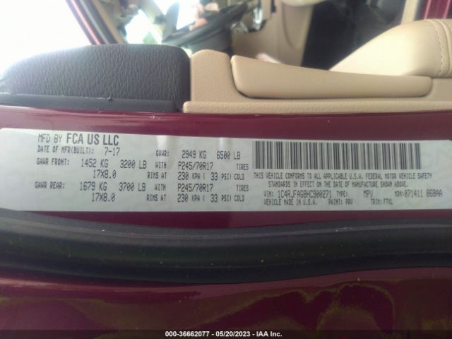 1C4RJFAG8HC900271 Jeep Grand Cherokee Laredo