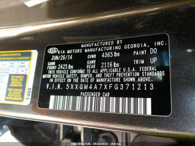 5XXGM4A7XFG371213 KIA Optima Lx