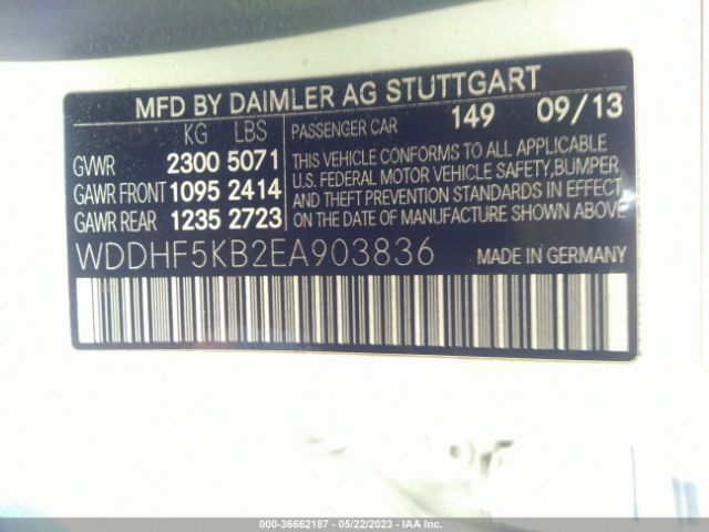 WDDHF5KB2EA903836 Mercedes-Benz E-class E 350