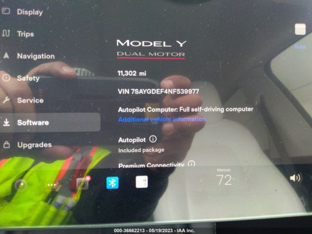 7SAYGDEF4NF539977 Tesla Model Y Performance