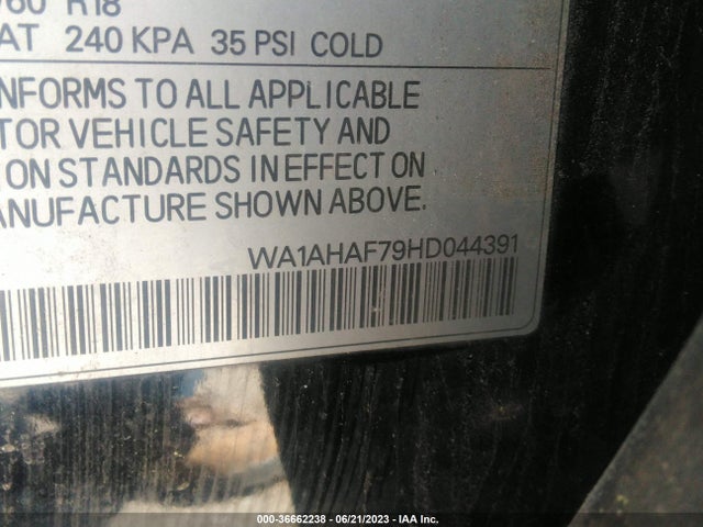WA1AHAF79HD044391 Audi Q7 PREMIUM