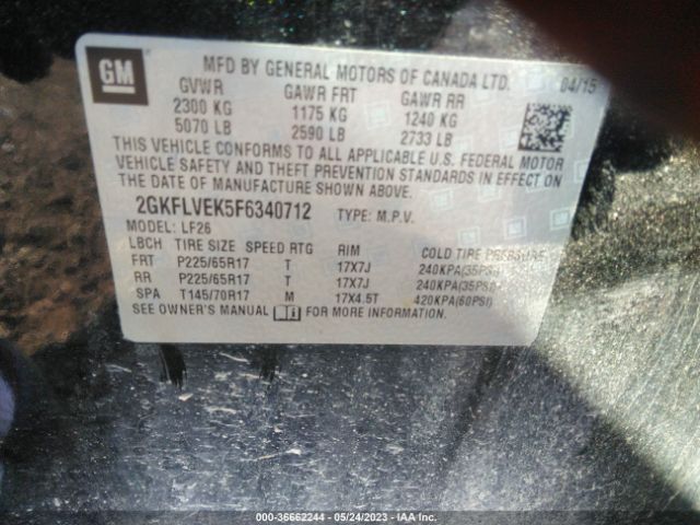 2GKFLVEK5F6340712 GMC Terrain Sle