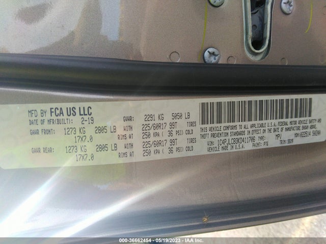 1C4PJLCB3KD411706 Jeep Cherokee Latitude