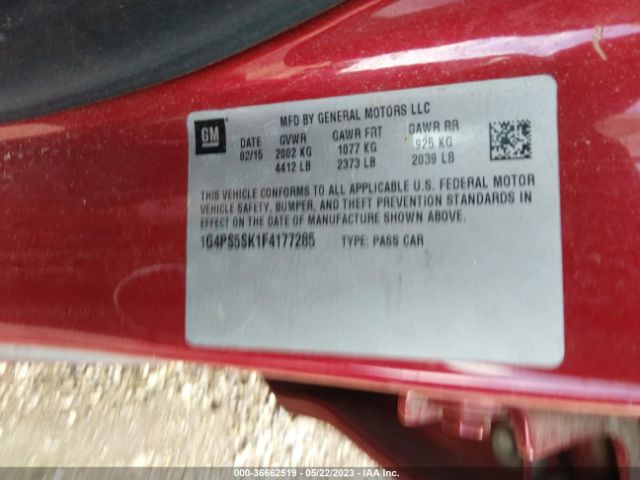 1G4PS5SK1F4177285 Buick Verano Leather Group