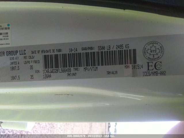 1C4BJWEG9FL566499 Jeep Wrangler Unlimited Sahara