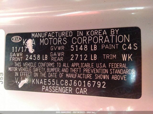 KNAE55LC8J6016792 KIA Stinger Gt2