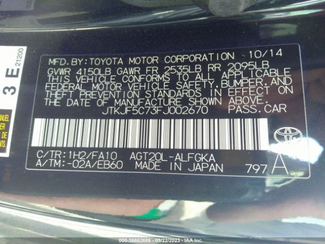 JTKJF5C73FJ002670 Scion TC