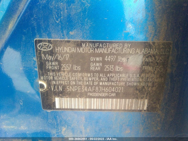 Hyundai SONATA SEL 2018 5NPE34AF8JH604021 Image 11
