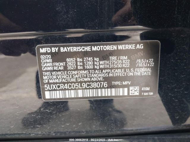 5UXCR4C05L9C38076 BMW X5 Sdrive40i