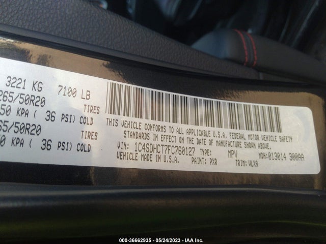 Dodge Durango R/t 2015 1C4SDHCT7FC760127 Image 9