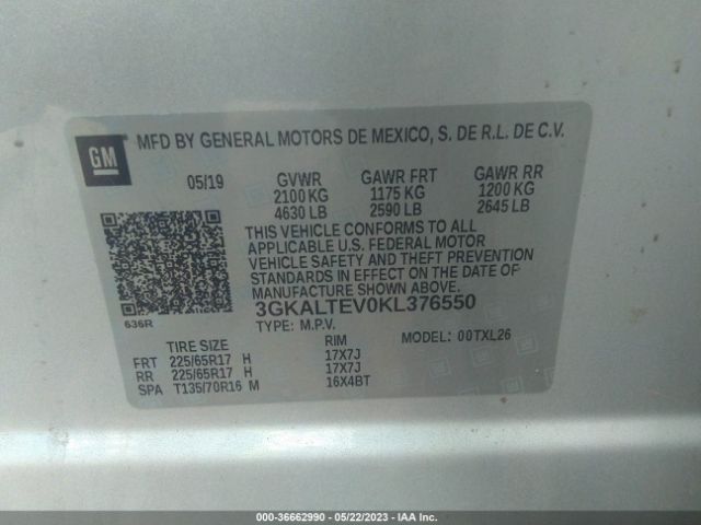 3GKALTEV0KL376550 GMC Terrain Sle