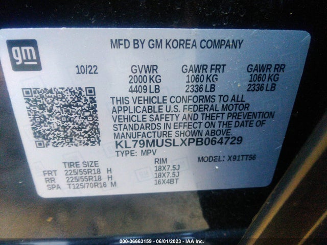 Chevrolet Trailblazer Rs 2023 KL79MUSLXPB064729 Image 9