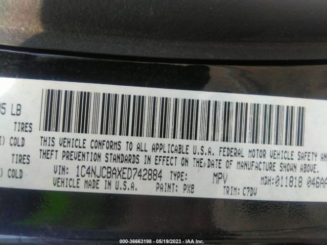 1C4NJCBAXED742884 Jeep Compass Sport