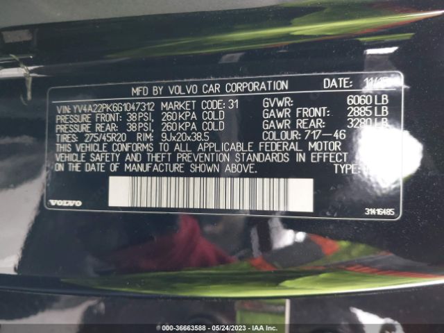 YV4A22PK6G1047312 Volvo Xc90 T6 Momentum