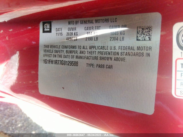 Chevrolet CAMARO 2SS 2016 1G1FH1R77G0129588 Image 10