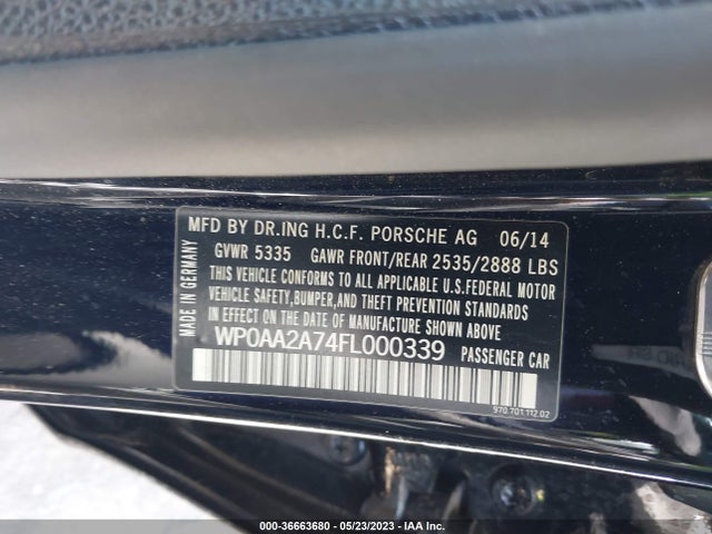 WP0AA2A74FL000339 Porsche Panamera