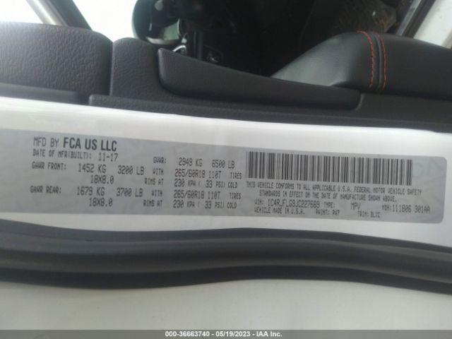1C4RJFLG9JC227669 Jeep Grand Cherokee Trailhawk
