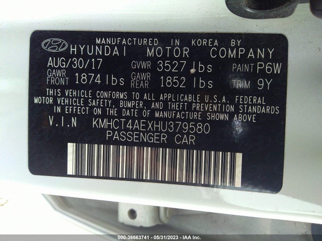 Hyundai Accent Value Edition 2017 KMHCT4AEXHU379580 Image 11