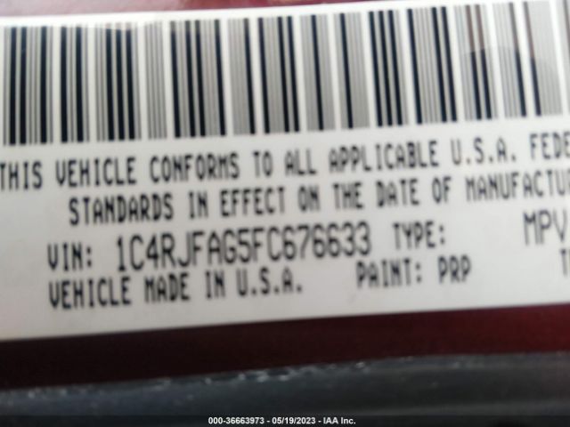 1C4RJFAG5FC676633 Jeep Grand Cherokee Altitude