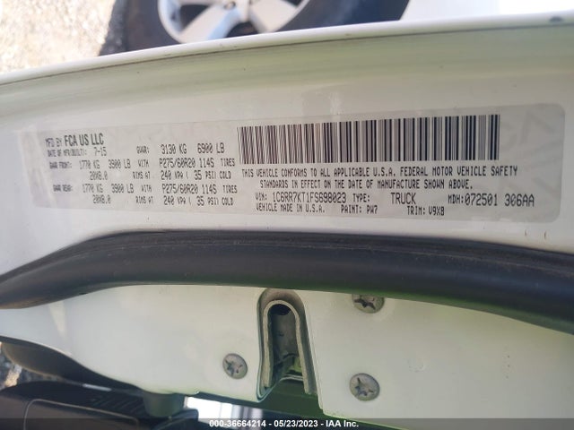 RAM 1500 Express 2015 1C6RR7KT1FS698023 Image 9