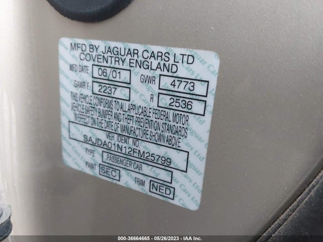 2002 JAGUAR S-TYPE SAJDA01N12FM25799 Photo 8