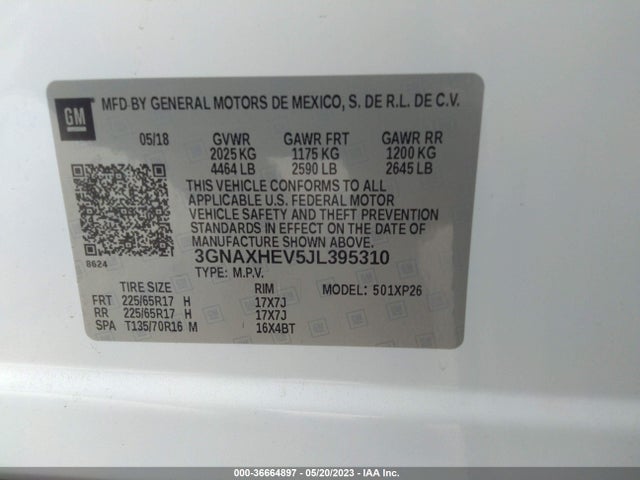 Chevrolet EQUINOX LS 2018 3GNAXHEV5JL395310 Image 11