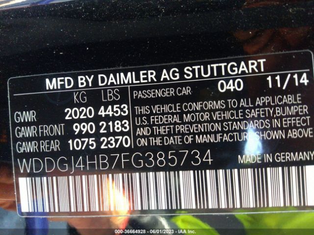 WDDGJ4HB7FG385734 Mercedes-Benz C-class C 250