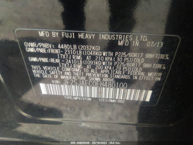 JF2SJAEC0EH480100 Subaru Forester 2.5i Premium