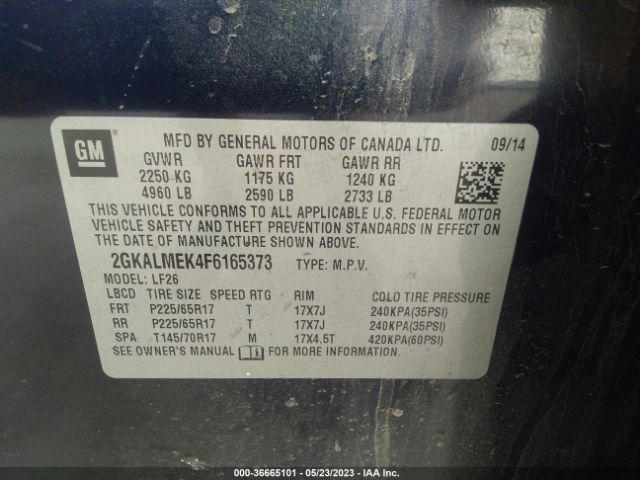 2GKALMEK4F6165373 GMC Terrain Sle