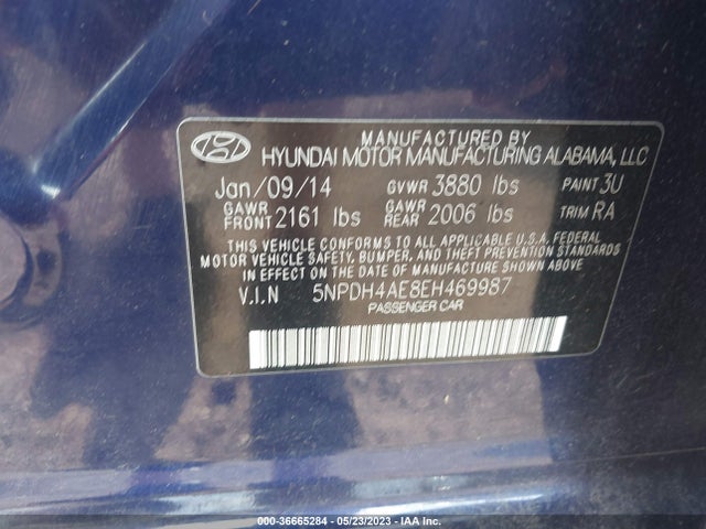 Hyundai ELANTRA SE 2014 5NPDH4AE8EH469987 Image 10