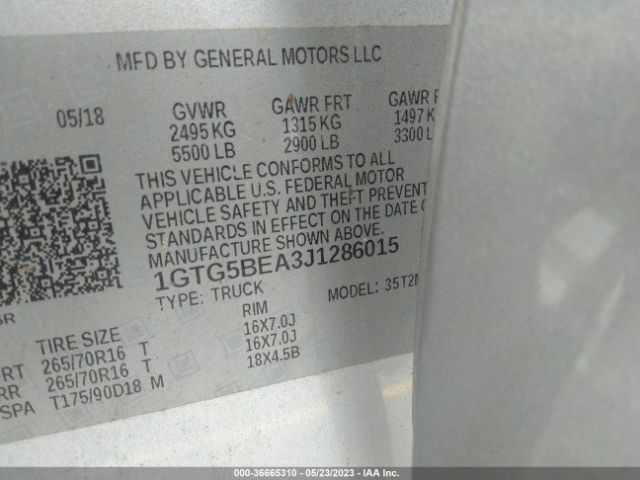 1GTG5BEA3J1286015 GMC Canyon 2wd