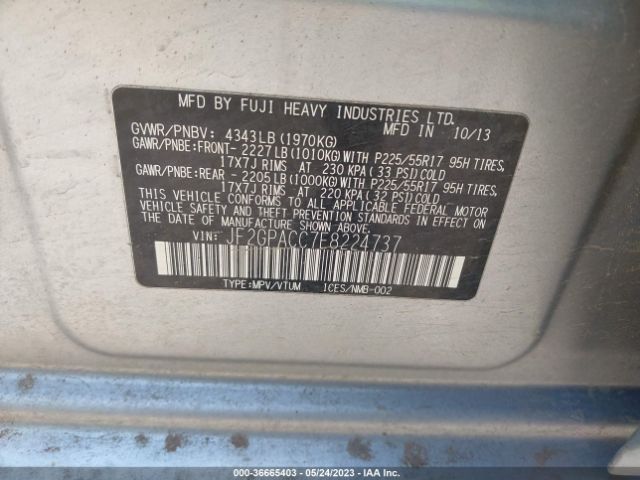 JF2GPACC7E8224737 Subaru Xv Crosstrek Premium