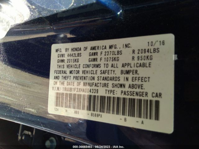 19UUB1F3XHA004339 Acura TLX