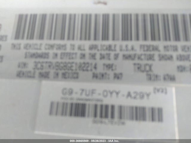 3C6TRVBG8GE102214 RAM Promaster Cargo Van