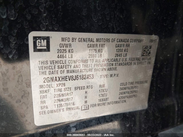 Chevrolet EQUINOX LS 2018 2GNAXHEV8J6182453 Image 11