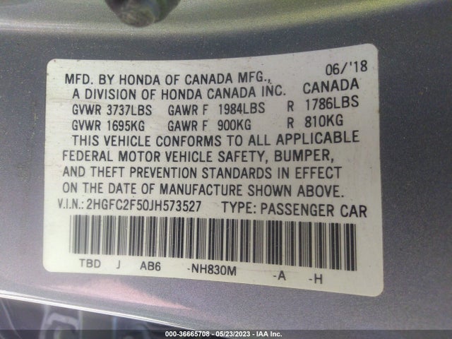 Honda Civic Sedan Lx 2018 2HGFC2F50JH573527 Image 9