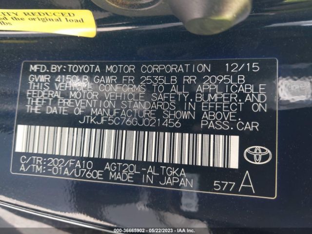 JTKJF5C76GJ021456 Scion TC