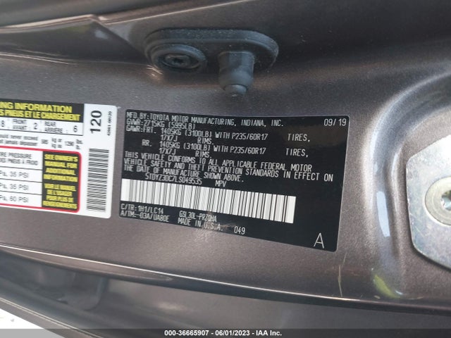 Toyota Sienna Xle Auto Access 2020 5TDYZ3DC7LS049535 Image 10