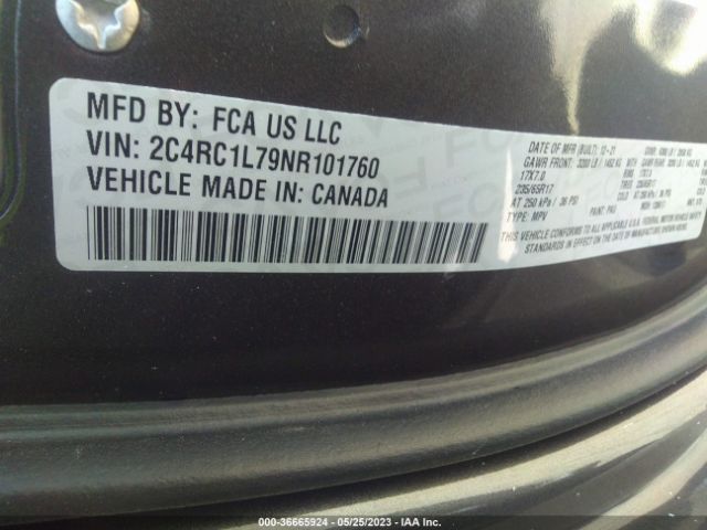 2C4RC1L79NR101760 Chrysler Pacifica Hybrid Touring L
