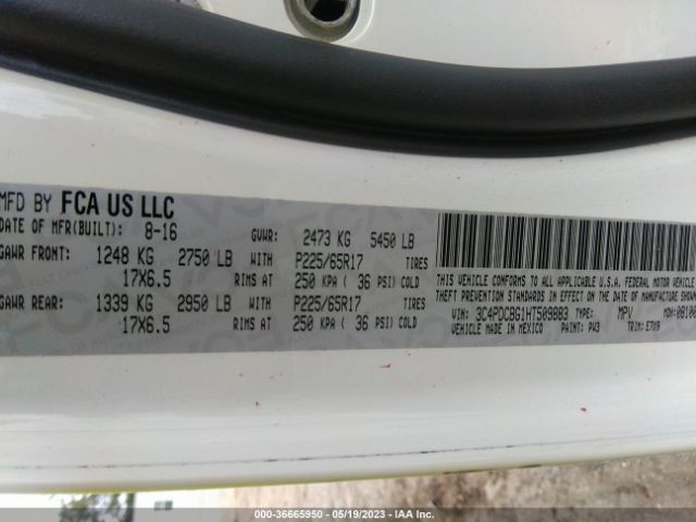 3C4PDCBG1HT509883 Dodge Journey Sxt