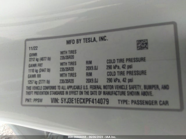 Tesla Model 3 Performance 2023 5YJ3E1ECXPF414079 Image 10