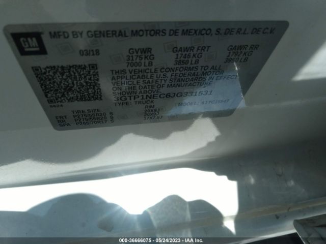 3GTP1NEC6JG331531 GMC Sierra 1500 Slt
