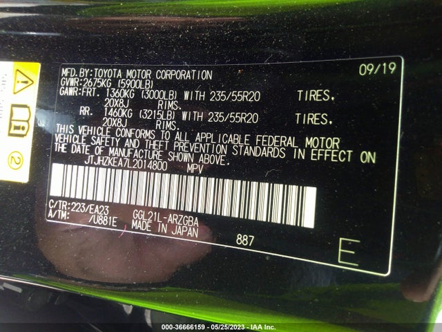 2020 Lexus RX, VIN: JTJHZKEA7L2014800