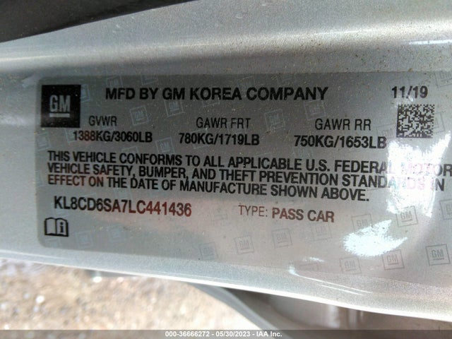 Chevrolet Spark Lt 2020 KL8CD6SA7LC441436 Image 9
