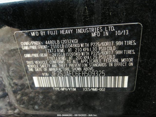 JF2SJAEC6EH509325 Subaru Forester 2.5i Premium