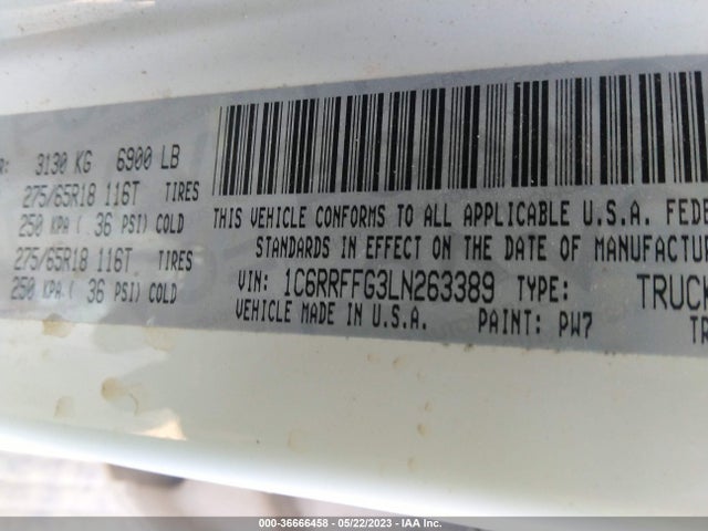 2020 RAM 1500 1C6RRFFG3LN263389 Photo 8